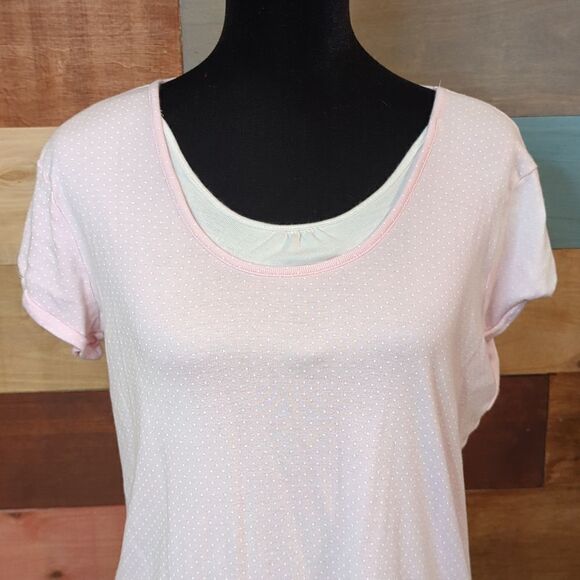 💜5/$25 XL super soft pink polka. Pajama top - Picture 2 of 4